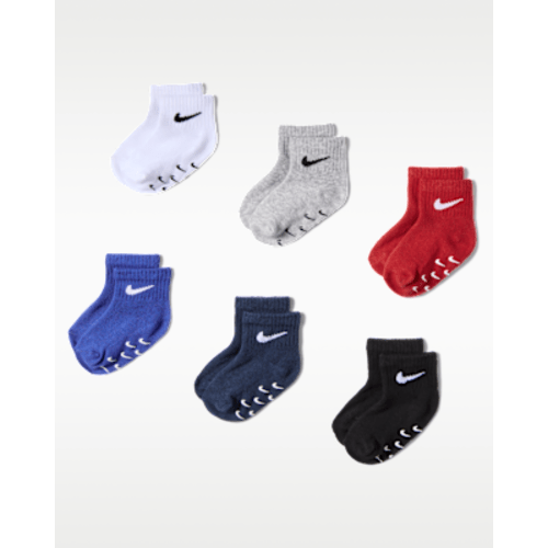 Nike Baby Core Swoosh Gripper Socks (6 Pairs). Nike.com