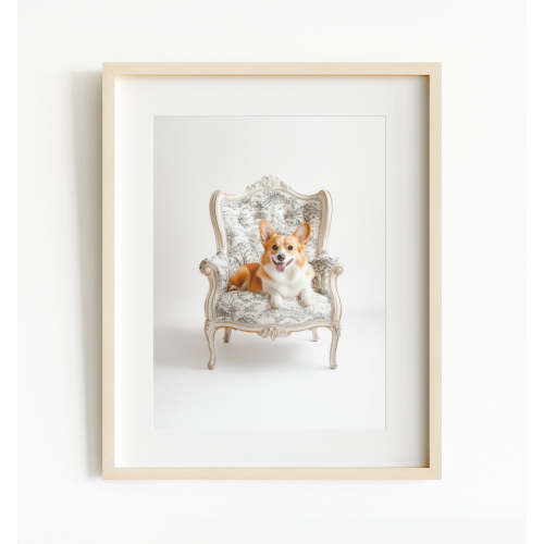 Corgi Dog on Chair (8x10)