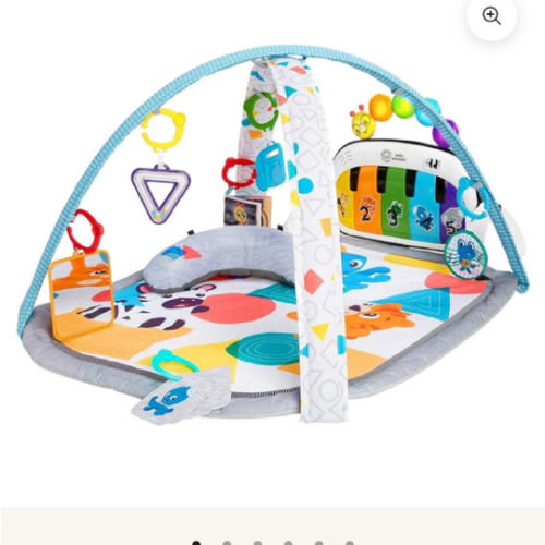 4-in-1 Baby Gym with Piano, 7 Toys, Music and Light Play Mat