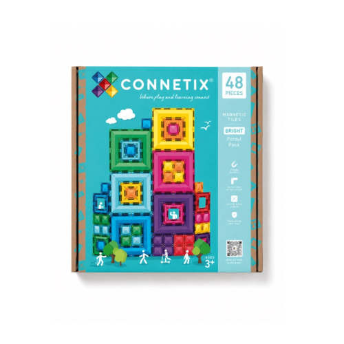 CONNETIX Bright Portal Pack 48 pc - Magnetic Tiles – Cherrypick
