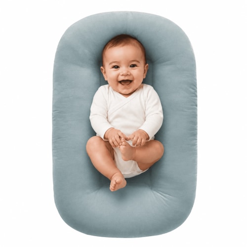 Baby Lounger For Infants Babies 0 12 Months ,Infant Support Cushion and Tummy Time Mat for Newborns,Portable Padded Floor Seat,29.5 x 17.7 x 3.5 in