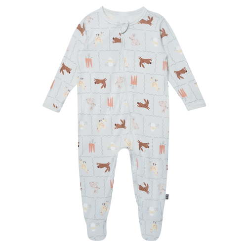 Modern Moments by Gerber Baby Neutral Viscose Easter Two-Way Zip Sleep 'N Play Footed Pajamas, Sizes Newborn - 6/9 Months