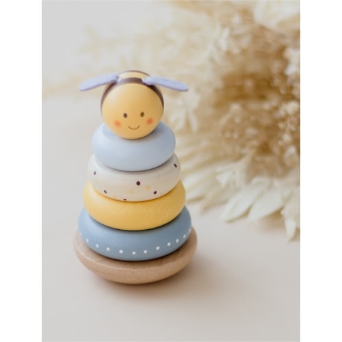 Wooden Ring Stacker Toy - Bee