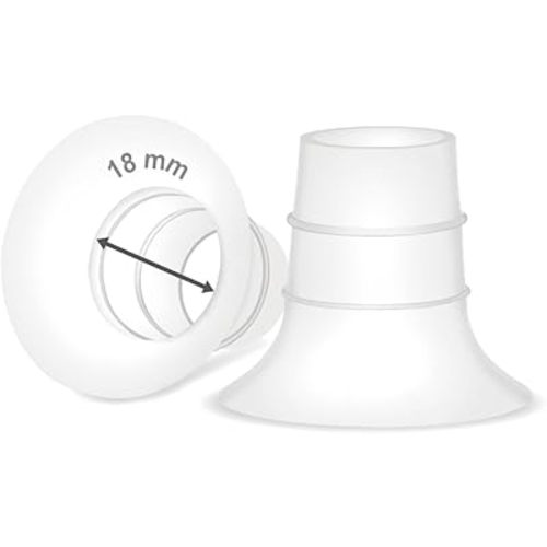 Maymom 18 mm Flange Insert Compatible with Elvie Single/Double Electric, Elvie Stride Cup (24mm), Compatible with Medela PersonalFit Flex Shield, Not Original Elvie Replacement Parts