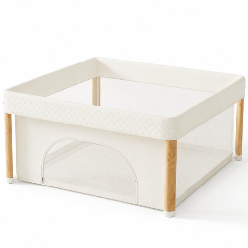 Prvaetu 51"x51"x27" One Step Foldable Playpen with Mat