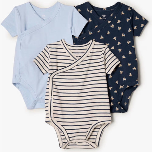 Side Snap Short Sleeve Bodysuit, Pack of 3