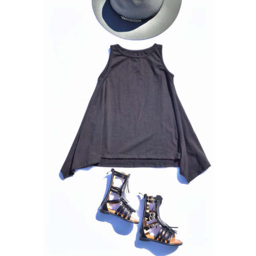 Black Sharkbite Sleeveless Dress – The New Class