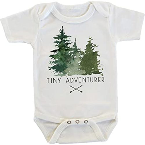 Witty and Bitty Tiny Adventurer Outdoorsy Hiking National Parks Onesie/Bodysuit