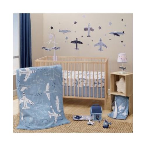 Little Aviator 3-Piece Airplane Nursery Baby Crib Bedding Set
