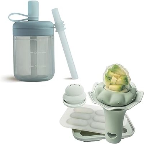 Moonkie Baby Straw Cup & Fruit Feeder, Bundle