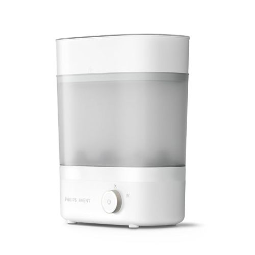 Philips Avent Baby Bottle Sterilizer and Dryer Premium, Removes 99,9% of Bacteria, Chemicals Free, Capacity 6 Bottles/Teats/Accessories, Modular Space Saving Design, Model SCF293