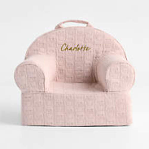 Small Sunset Purple Checkered Matelass Kids Lounge Nod Chair