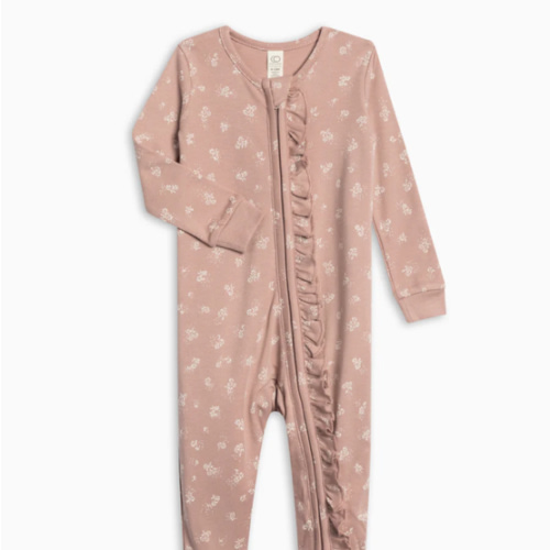 Neve Ruffle Zipper Footie
