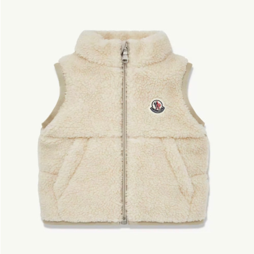 Light Beige Ernst Teddy Down Vest - Outerwear for Children | Moncler US