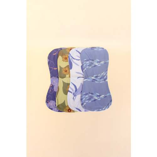 Burp Cloth 4 Pack	- Bluebird Fish Wave