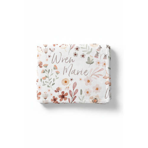 Wren's Wildflower Personalized Toddler Blanket