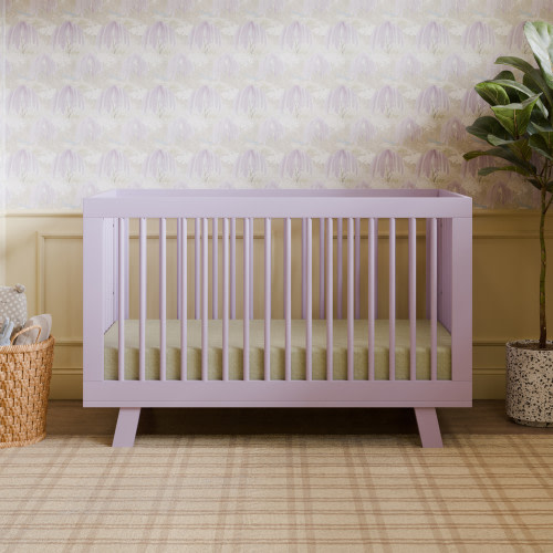 babyletto Hudson 3-in-1 Convertible Crib with Toddler Bed Conversion Kit - Lilac