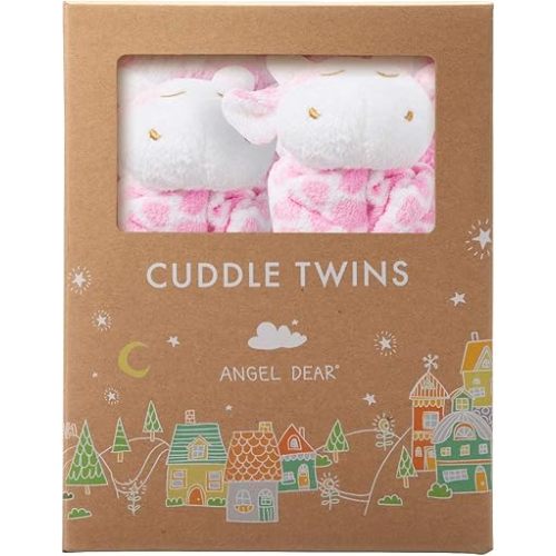 Angel Dear - Pink Giraffe, Cuddle Twin Blankie Set