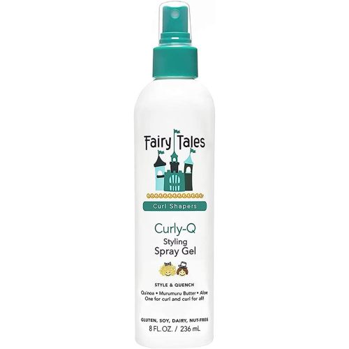 Fairy Tales Curly Q Kids Styling Spray Gel - 8 oz - Paraben , Sulfate , Gluten and Nut Free - Daily, for all Types of Curls Including Multi Cultural Hair
