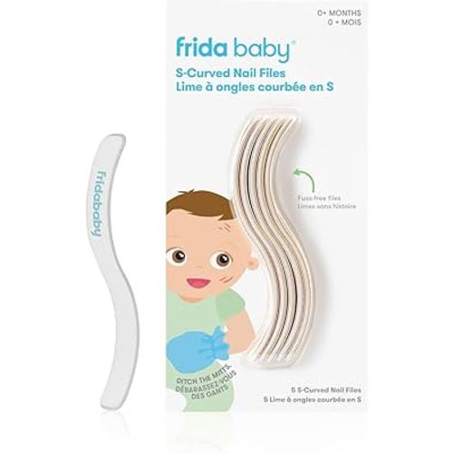 Frida Baby NailFrida The S-Curved Baby Nail Files, Nail Trimmer for Baby, Designed for Small Fingers, 5 Count