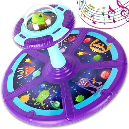 Kids LED Sit & Spin Toy with Music - 360 Spinning Seat for Toddlers & Kids, Ages 18+ Months, Birthday Gift for Girls & Boys
