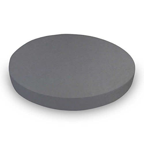 SheetWorld Baby Fitted Round Crib Sheet, 100% Cotton Jersey Hypoallergenic Sheet, Unisex Boy Girl, 42 x 42 inches, Dark Grey, Made in USA