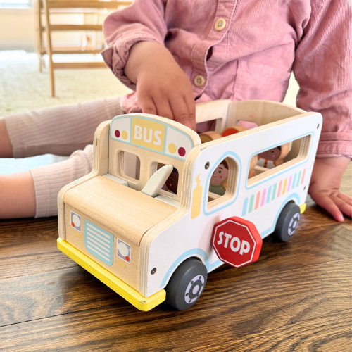 Islamic Wooden Busy Bus – Inclusive Montessori Toy – Lala + Mo