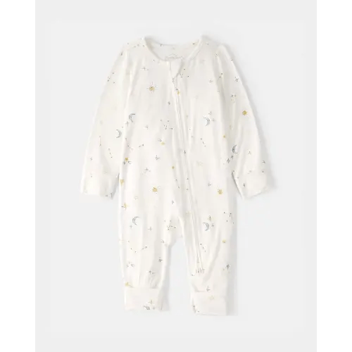 Baby Constellation 2-Way Zip PurelySoft Sleep & Play Pajama - Cream | Carter's
