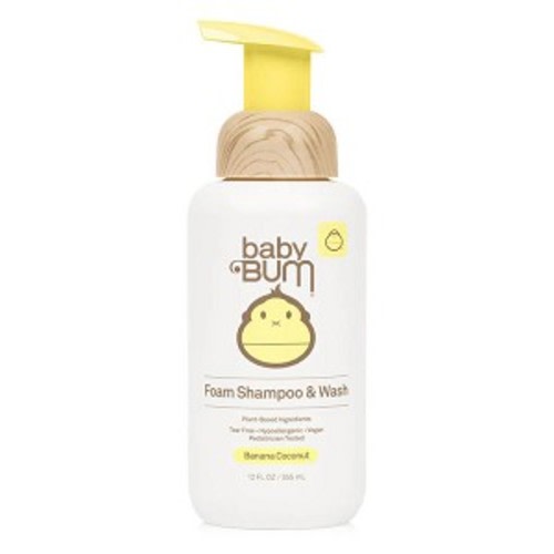 Sun Bum Baby Bum Foam Shampoo Wash Banana Coconut - EDCskincare
