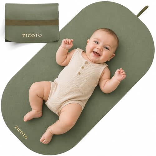 Beautiful Baby Diaper Changing Mat Made of Vegan Leather - Soft and Easy to Wipe Changing Pad for Travel or at Home Use - Lightweight and Foldable Mat that Perfectly Fits Into Any Diaper Bag