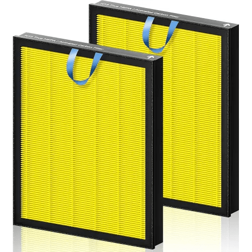 Vital 200S Pet Care Replacement Filter Compatible with LEVOIT Vital 200S and Vital 200S-P Air Purifier, 3-in-1 H13 Grade True HEPA High-Efficiency Activated Carbon, Vital 200S-RF-PA, 2 Pack, Yellow