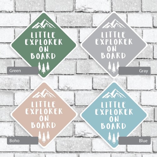 Little Explorer On Board MAGNET Baby On Board Caution Sign Explorers On Board Asthetically Pleasing