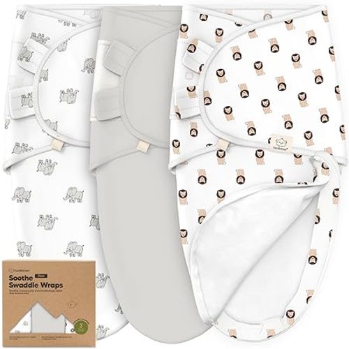 Baby Swaddle Sleep Sacks with Zipper - 3-Pack Swaddles for Newborns 0-3 Months, Infant, Baby Girls, Boys, Soft & Durable Newborn Sleep Sack, Easy Diaper Change Swaddling Blanket (The Wild 2, OS)