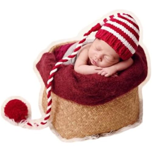 Zeroest Newborn Photography Santa Hat Newborn Christmas Photo Prop