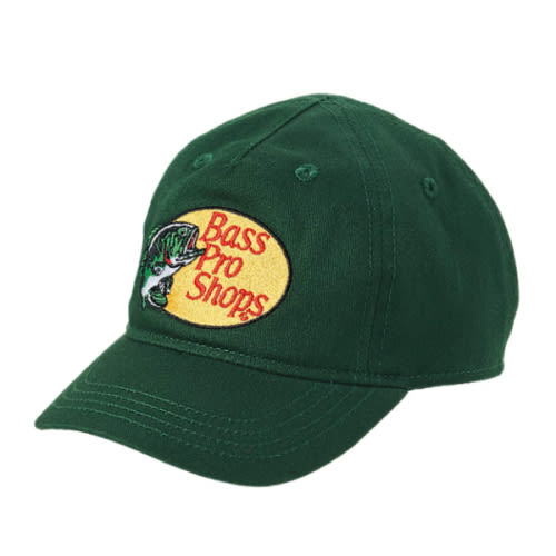 Green Bass Pro Shops Embroidered Logo Twill Cap for Babies