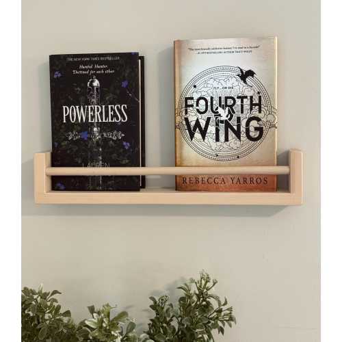 Handmade Wooden Wall Shelf, Rustic Bookshelf for Large Hardcover Books, Nursery, Office, Living Room, Cottagecore, Farmhouse, Vintage