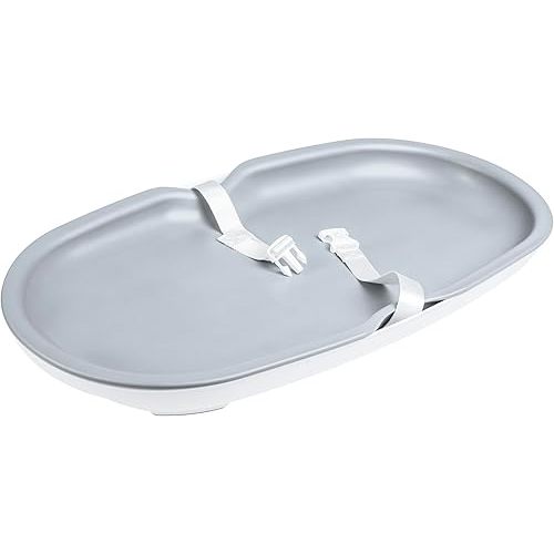 Ubbi Baby Changing Pad, Easy to Clean with Detachable Base, Lightweight, Waterproof Foam, Includes Safety Strap and Non-Skid Feet, Gray