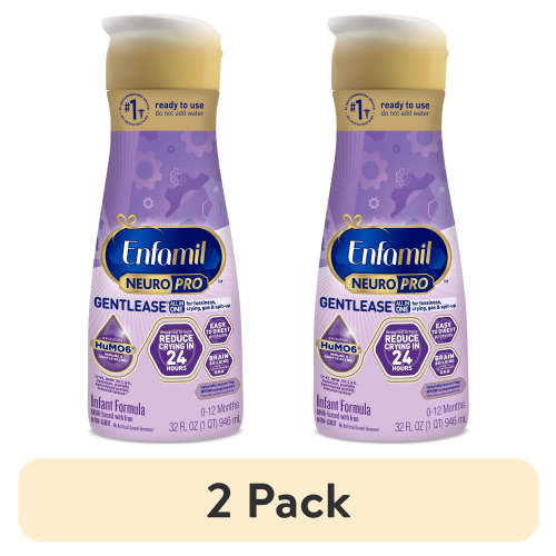 (2 pack) Enfamil NeuroPro Gentlease Ready-to-Feed Baby Formula for Fussiness and Gas Relief, 32 fl oz