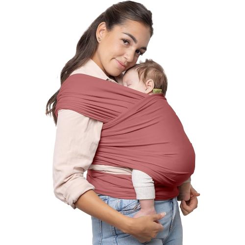 Boba Baby Wrap Carrier – Original Baby Sling Carrier for Newborns (7–35 lbs), Soft, Secure, Hands-Free & Ergonomic, Ideal for Comfortable Bonding, New Parents (Dusty Pink)