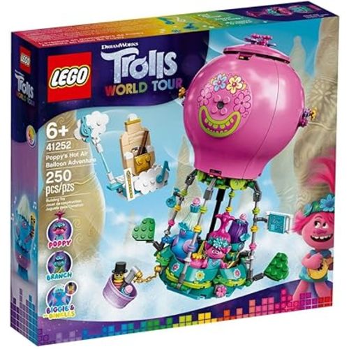 LEGO Trolls World Tour Poppy’s Hot Air Balloon Adventure 41252 Building Kit, an Ideal for Creative Play (250 Pieces)