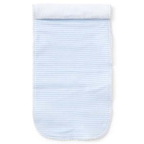 Simple Stripes Blue Burp Cloth Light Blue