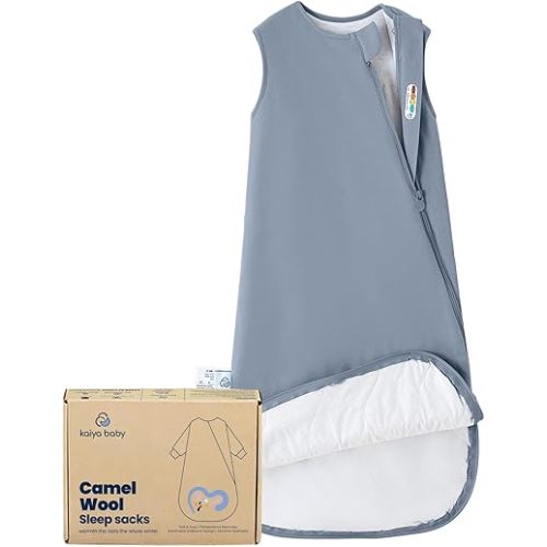 kaiya baby Unisex Sleeping Bag for Babies and Toddlers 1.0 Tog Sleep Sack 0-6 Months, Newborn Sleep Sack, Wearable Blanket Baby, One Piece Sleeveless Sleep Sack, Gifts for Baby