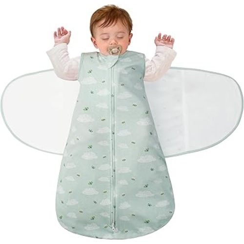 Baby Sleep Sack Swaddle 0-12 Months - 1.0 Tog Newborn Wearable Swaddles Blanket 0-6 6-12 Month - Winter Toddler Organic Cotton Sleeping Sacks Bag 1 2 3 4 5 6 7 8 9 10 11 12 Months Gifts Boy Girl