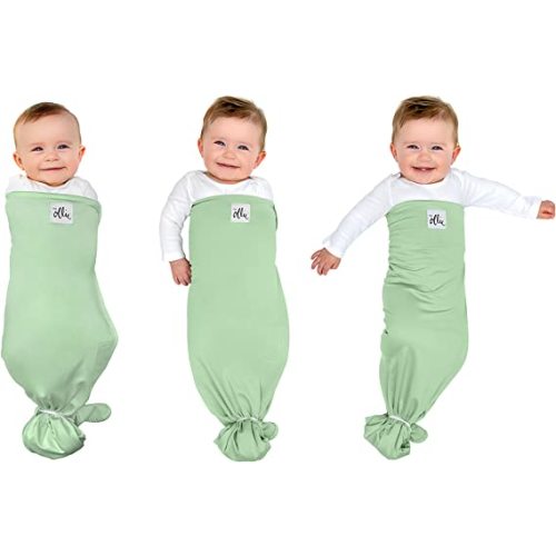 The Ollie Swaddle – Adjustable Baby Swaddle for Newborns | Pediatrician-Approved for Safe Sleep | Easy Closure | Arms-Out | Lightweight, Machine-Washable | Easy Diaper Access