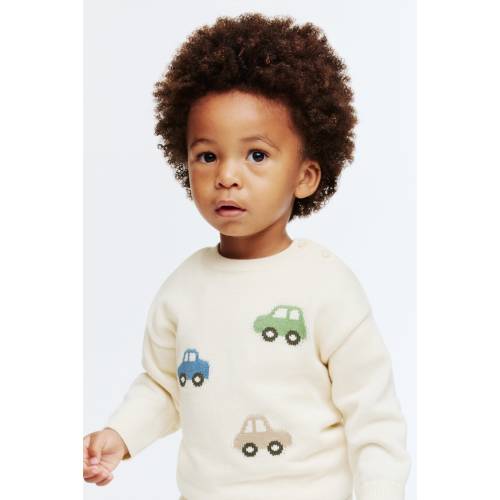 JACQUARD-KNIT COTTON SWEATER