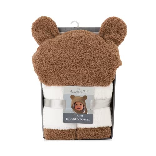 The Little Linen Co. Plush Hooded Towel Bushland Bear