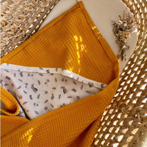 “Bunnies & Mustard” Hooded Towel