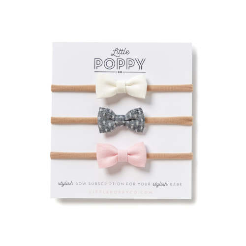 Newborn Mini Classic Bows + Gift Subscription – Little Poppy Co.