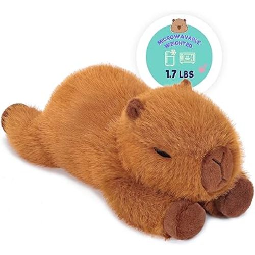 Onsoyours Original Capybara Microwavable Stuffed Animal, 15 inch Heatable Capybara Plush for Warmth & Comfort - Soft Cute Plushies Toys for Kids & Adults