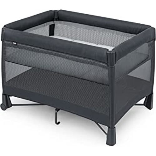 Chicco Dash Instant Setup Play Yard, Portable Crib with Removable Bassinet, Playpen for Babies and Toddlers | Charcoal/Grey